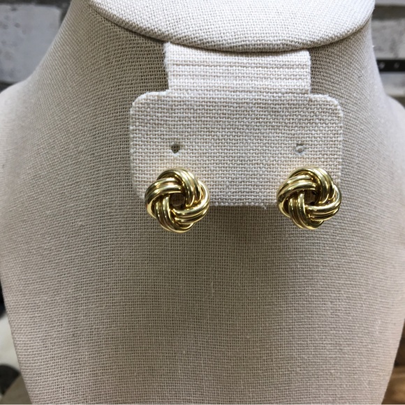 COPY - 14k Solid Gold Love-Knot earrings - Picture 2 of 6